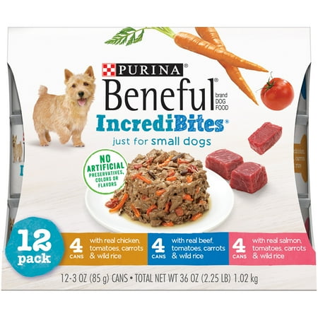 Purina Beneful IncrediBites Adult Wet Dog Food Variety Pack - (12) 3 oz. Cans