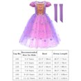 thumbnail image 4 of IBTOM CASTLE Kids Girls Princess Long Maxi Puffy Dress Halloween Christmas Cosplay Fancy Dress up Birthday Party Carnival Evening Pageant Prom Ball Gown, 4 of 8