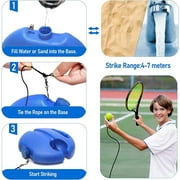 Tennis Trainer Rebound Ball with String, Solo Practice Trainer for Beginners & Adults, Portable Tennis Training Equipment with Fillable Base, 3 Balls