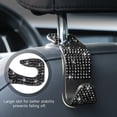 thumbnail image 3 of OTOSTAR Car Hooks, Handmade Bling Diamond Car Headrest Hangers Organizer Universal Auto Hooks Car Seat Hooks for Vehicle Car, 2 Pack (Black), 3 of 5
