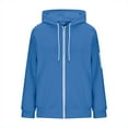 thumbnail image 4 of Women's Full Zip Up Hoodie Long Sleeve Hooded Sweatshirts Pockets Jacket Coat for Women, 4 of 5
