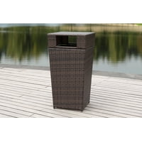 Safavieh Bishop Outdoor Wicker 18 Gallon Trash Bin