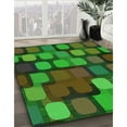thumbnail image 3 of Ahgly Company Machine Washable Indoor Rectangle Transitional Dark Forest Green Area Rugs, 4' x 6', 3 of 7