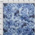 thumbnail image 3 of oneOone Cotton Poplin Medium Blue Fabric Floral Quilting Supplies Print Sewing Fabric By The Yard 42 Inch Wide, 3 of 4