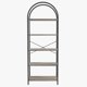 thumbnail image 3 of 5 niveles arched estante de libros con metal frame, ideal para para dormitorio, sala de estar, oficina en casa, 3 of 9