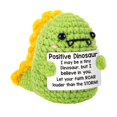 thumbnail image 2 of Handmade Knitted Positive Energy Dinosaur Fruit Ornament Toy Small, 2 of 6