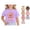 Purple, variant on VOUZZA Young Wild and Three Girls T-Shirt 3rd Birthday Graphic Short Sleeve Round Neck Tee Top for Kids Summer Celebration Cotton Shirt Party Outfits