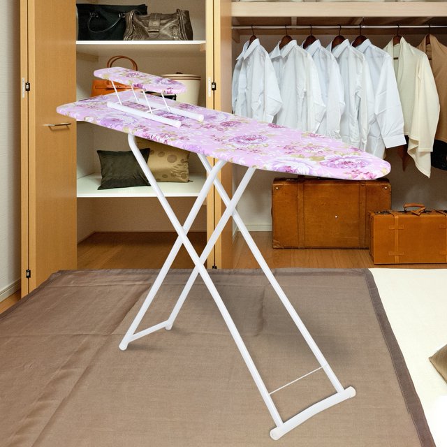 Andvari Full-Size Foldable Ironing Board, Heat-Resistant Cover & 42 Inch Extended Surface, Household Use