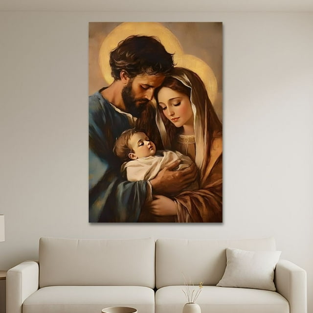 Cuadro Decorativo Religioso 80x122cm Sagrada Familia