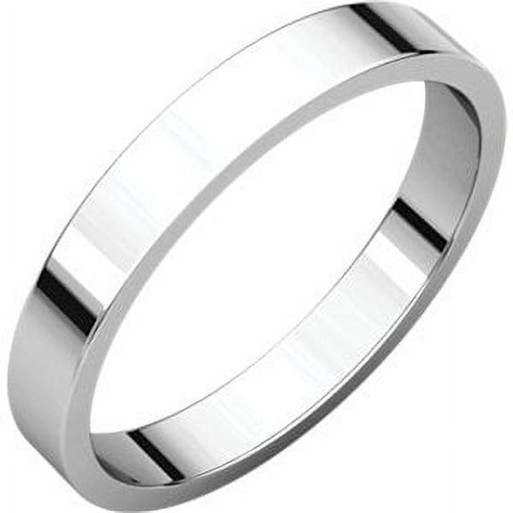 FB Jewels Platinum 3mm Flat Wedding Band