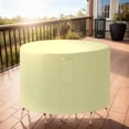 thumbnail image 5 of Jane Stone Custom Size 160"x28" Round Patio Furniture Cover,Heavy Duty 420D Oxford PU Coated Waterproof Outdoor Table & Chair Cover,UV Resistant,Breathable Air Vents,All-Season Protection,White, 5 of 6
