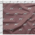 thumbnail image 2 of Soimoi Dog Printed, Cotton Fleece, Fabric by The Yard Sewing DIY Stretch Fabric 56 Inches Wide, WarmFabric for Hats, Coats, Gloves, Blankets, Dusty Rose, 2 of 5