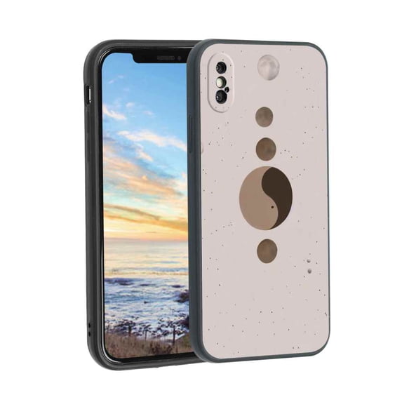 Lunar-Phases-195 Phone Case, Degined for iPhone XS Case Men Women, Flexible Silicone Shockproof Case for iPhone XS