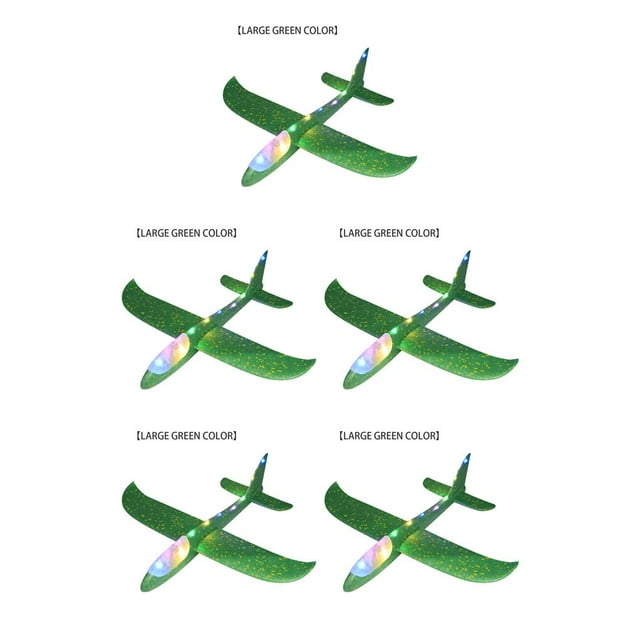 QualitChoice Modèle d'Avion Lumineux, Jouet Avion Compact, Planeur, Résistance à l'Usure, Fournitures pour Enfants, Type 3, 5 Pcs