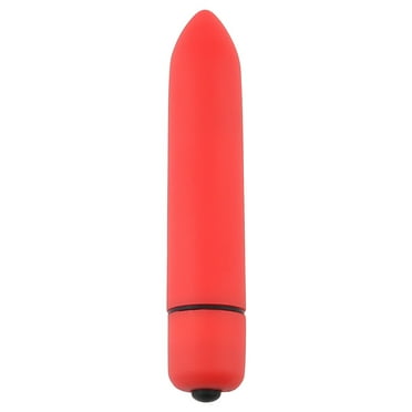 Small Red Vibrator Bullet Sex Toy Masturbation Hard Firm Vibrating 10-Settings