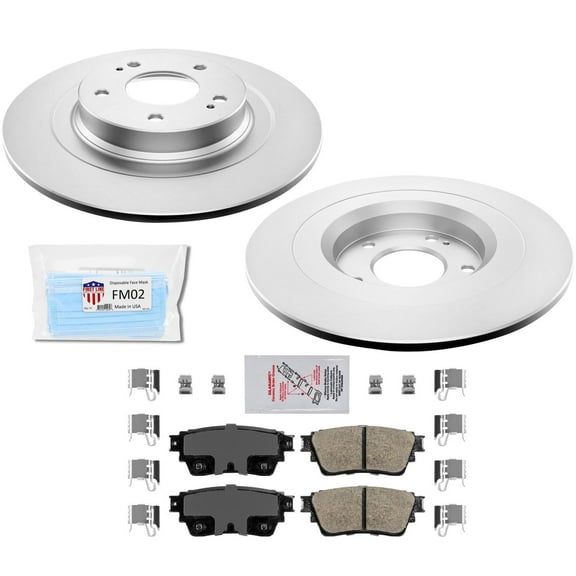 Rear Disc Brake Rotors Brake Pads Fits 18-19 Eclipse Cross W Electric Parking Bk