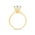 thumbnail image 4 of Oval Cut Lab Created Moissanite Diamond Solitaire Engagement Wedding Ring In 14K Yellow Gold Plated Sterling Silver(G-H Color,VVS1 Clarity,2.40 Cttw)-6, 4 of 8