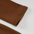 thumbnail image 6 of Womens Solid Color Bodysuit with Long Sleeves and Velvet Yoga Onesie Brown L, 6 of 7