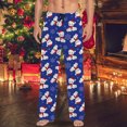thumbnail image 2 of CONZONE Christmas Mens Pajamas Pants Wide Leg Pajama Pants for Men Casual Xmas Santa Claus Graphic Soft Loose Fit Fall Winter Pjs Trousers Cozy Homewear Loungewear, 2 of 6