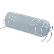 OLDCanopy Piping Stripe Bolster Pillow, Sky Blue