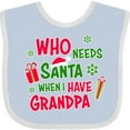 thumbnail image 3 of Inktastic Who Needs Santa when I Have Grandpa Boys or Girls Baby Bib, 3 of 4
