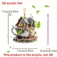 thumbnail image 3 of Colgante de llavero de cabaña de taza de café de cuento de hadas | Diseño caprichoso acrílico 2D | Accesorio ligero y duradero | Regalo para Fiestas Navidad Cumpleaños | Colgante de bolso decorativo, 3 of 3