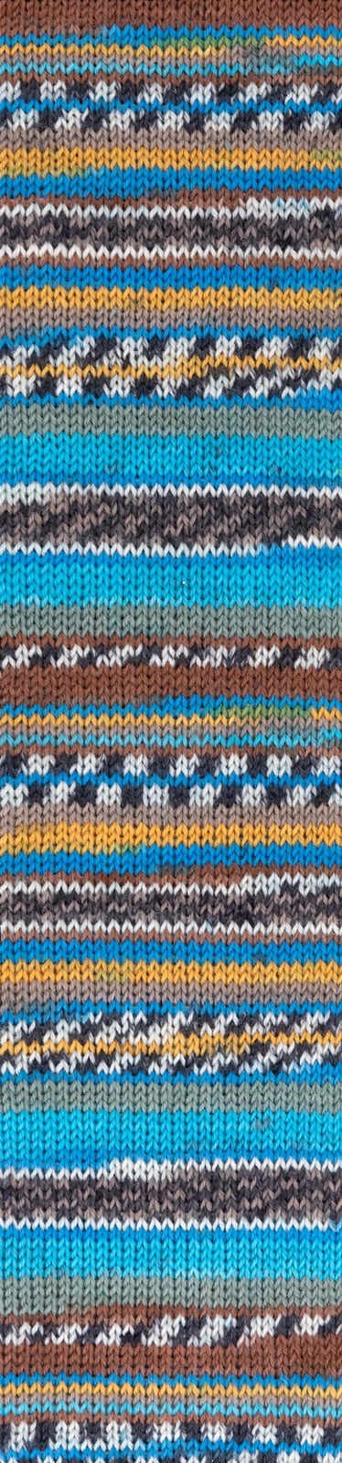 Grundl - Hot Socks Campione 4ply yarn, 100 g | 460 yards | 75% Virgin Wool Superwash, 25% Polyamide | Color 03 - Moss-Aqua-Orange-Sea-White-Black