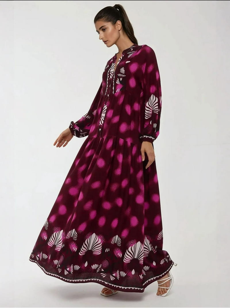 chinese dress ladies Draped Stretch Satin Viscose Long Dress – John Paul Ataker main image 1