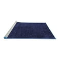 thumbnail image 2 of Ahgly Company Machine Washable Indoor Square Abstract Blue Modern Area Rugs, 4' Square, 2 of 4