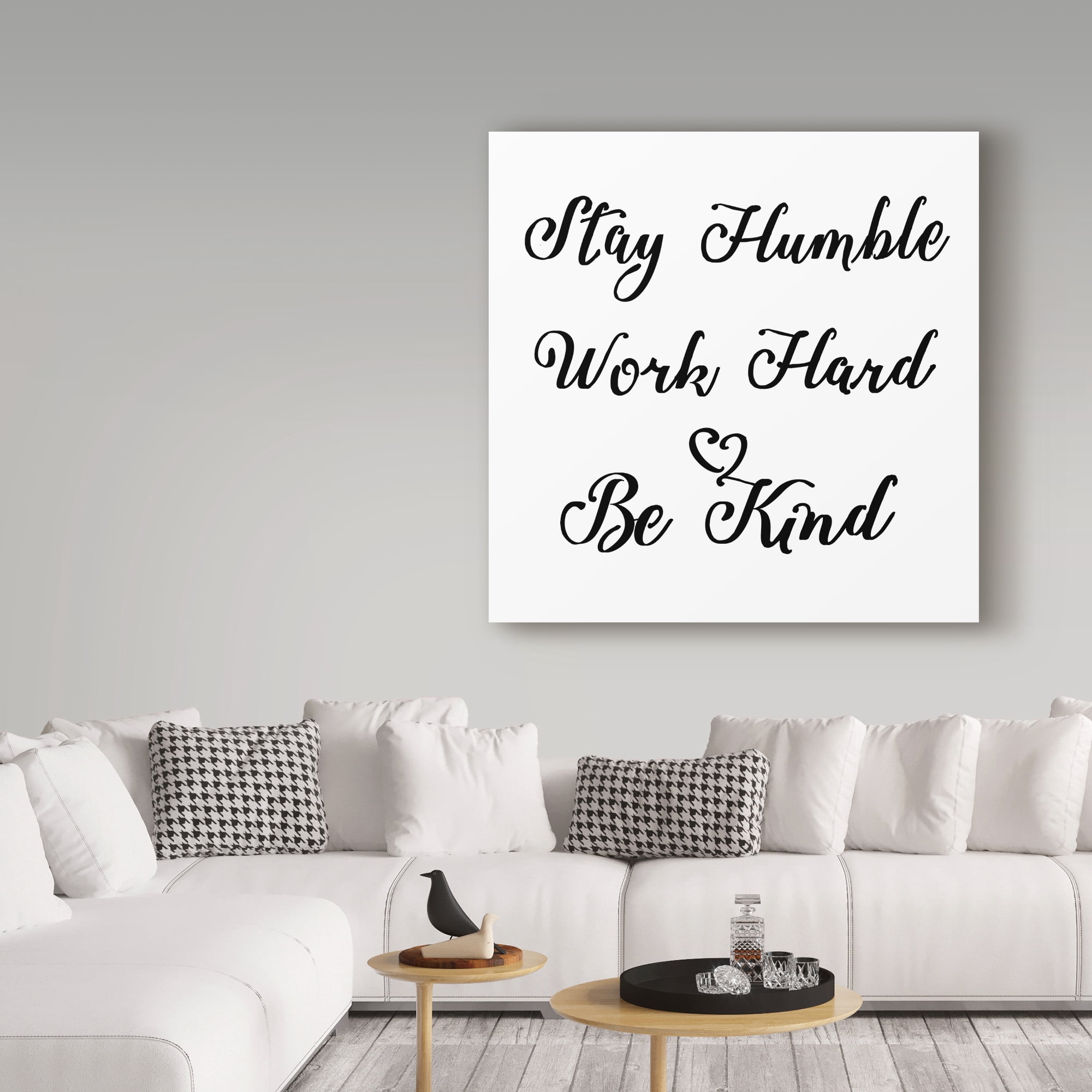 Trademark Fine Art 'Be Humble Stencil Quote' Canvas Art by Art Licensing Studio