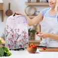 thumbnail image 2 of HELLHERO Durable 15.94"H x 9.45"L x 7.28"W Coffee Machine Dust Cover Dustproof Handle Blender Cover for Kitchen, Floral Hummingbird, 2 of 4