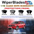 thumbnail image 2 of 2013 Dodge Journey Beam Wiper Blades Wipers w/1yr Warranty (Set of 2) (WiperBladesUSA), 2 of 5