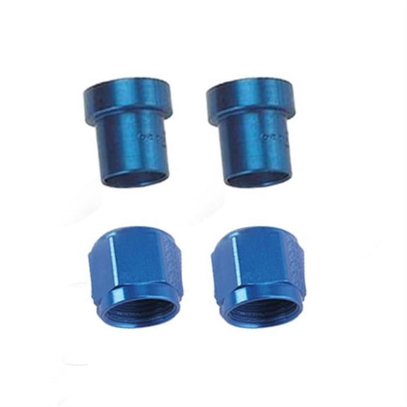 Aluminum Tube Nut Sleeve and Coupler, -6 AN 3/8 Inch, 2 Pair