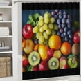 thumbnail image 6 of Patifu Fruit Theme Bathroom Decor Set with Hooks, Chic Modern Shower Curtain made of Polyester Fabric, Waterproof and Vibrant HD Print, Easy to Install, Washable 60"x72, 6 of 7
