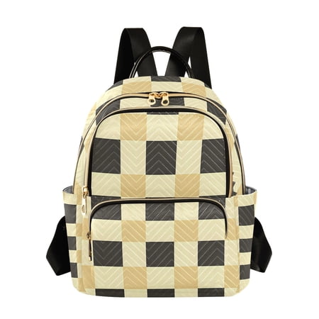 ALAZA Checkered Plaid-a7 Womens Travel Laptop Backpack Large Daypack Ladies Shoulder Bags S