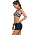thumbnail image 4 of SAYFUT Women's Swim Boardshorts Tankini Boyshorts Beach Bottom Swimsuit Built in Briefs, 4 of 5