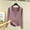 Purple, variant on Olyvenn Thermal Underwear for Men Women Women Fall/Winter Solid Color Body Fit Square Neck Long Sleeve Thermal Top Purple L