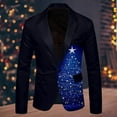 thumbnail image 2 of Kcodviy Complet Décontracté de Noël Imprimé pour Homme Veste à Poches pour Homme Veste de Complet Complets Grande Taille pour Homme Complet Ajusté pour Homme Complet à Rayures pour Homme Complets Coupe Ajustée, 2 of 3