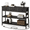 Black, variant on Aufeile 43" Narrow Console Table, Entryway Table with 3 Drawers and Outlets, Fabirc Sofa Table with Open Shelves for Couch, Hallway, Foyer, Living Room, Brown