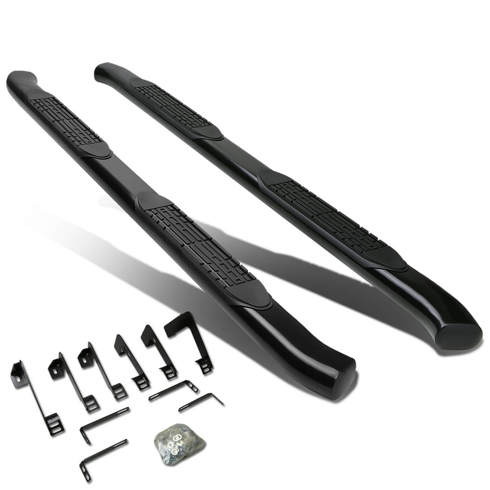DNA Motoring 4" Nerf Bars For 99-16 Chevy Silverado/GMC Sierra Extended Cab - Carbon Steel Nerf Bars For Chevy Silverado Extended Cab