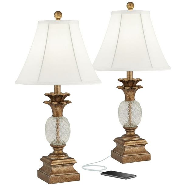 Regency Hill Tropical Table Lamps Set, Traditional Table Lamps For Living Room Uk