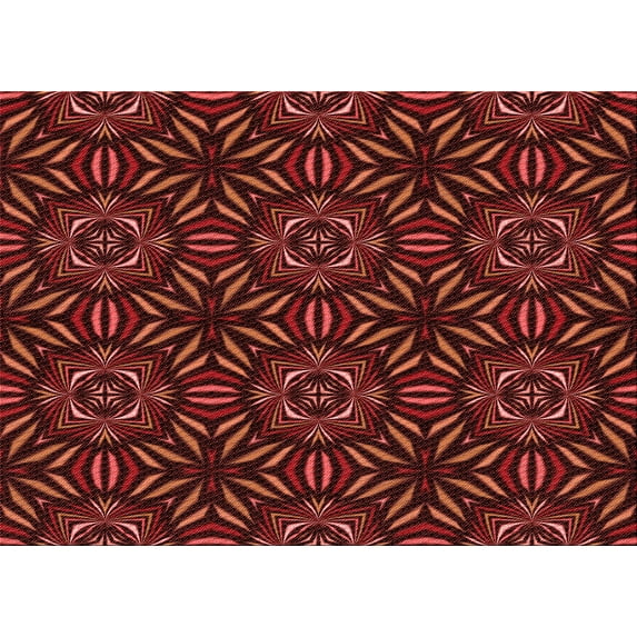Ahgly Company Indoor Rectangle Patterned Chilli Pepper Red Area Rugs, 7' x 9'