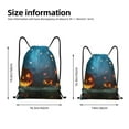 thumbnail image 3 of Kuqiui Spooky Halloween Print Drawstring Backpack Drawstring Bags,Draw String Back Bag Drawstring Bags for Sports,Gym,Travel,Swimming,Beach, 3 of 8