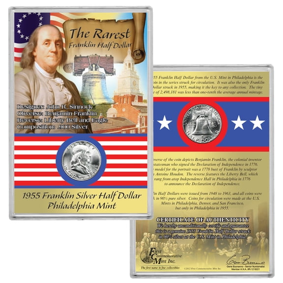 1955 Franklin Half Dollar 90% Silver