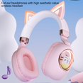 thumbnail image 3 of Auriculares Inalámbricos Para Niños, Oreja De Gato, Auriculares Para Niños, Estéreo HiFi, Diadema Ajustable Con Tiempo De Reproducción 20H Para Viajes Para, 3 of 7