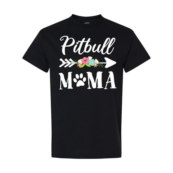 Inktastic Pitbull Mama with Arrow and Flowers T-Shirt