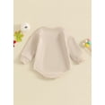 thumbnail image 5 of Infant Baby Girls Halloween Clothes Ghost Letter Long Sleeve Sweatshirt Romper Bodysuit Fall Holiday Clothes 0-24M, 5 of 8