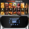 thumbnail image 2 of 7-in-1 Air Fryer, 7.5QT Oilless Air Fryer Oven with Visible Cooking Window, One-Touch Screen, Nonstick & Dishwasher Safe Basket, Including Air Fryer Paper Liners 50PCS, Silver, 2 of 7