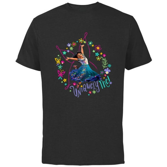 Disney Encanto Mirabel Uniquely Me Pink Butterfly - Short Sleeve Cotton T-Shirt for Adults - Customized-Black