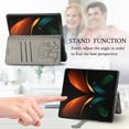 thumbnail image 3 of Allytech for Galaxy Z Fold 5 Case 2023, Embossed Animals Pattern PU Leather and PC Anti-Shock Card Slots Holder Kickstand Case for Samsung Galaxy Z Fold 5 5G, Gray, 3 of 6